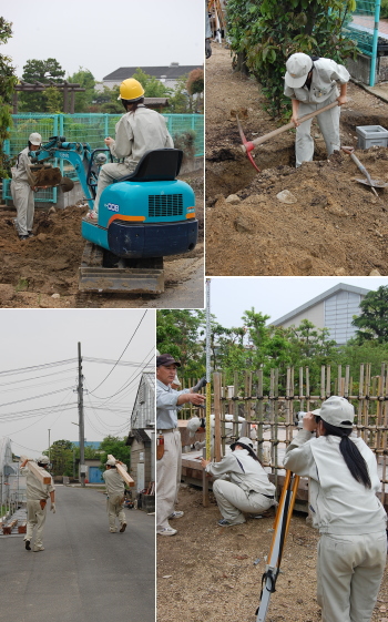 造園デザイン科　実習の様子