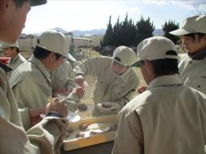 紅染もちの試食