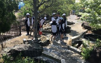 「五感で感じる保健」フィールドワーク　保健体育科 × 造園デザイン科