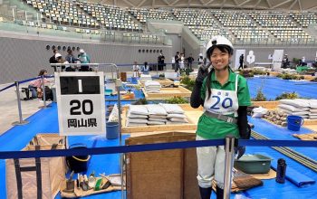 第２０回若年者ものづくり競技会（造園）で銀賞！
