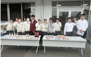 農業科×倉敷高校商業科 ～ＦＯＯＤ ＴＲＵＣＫ祭りで農産物販売～