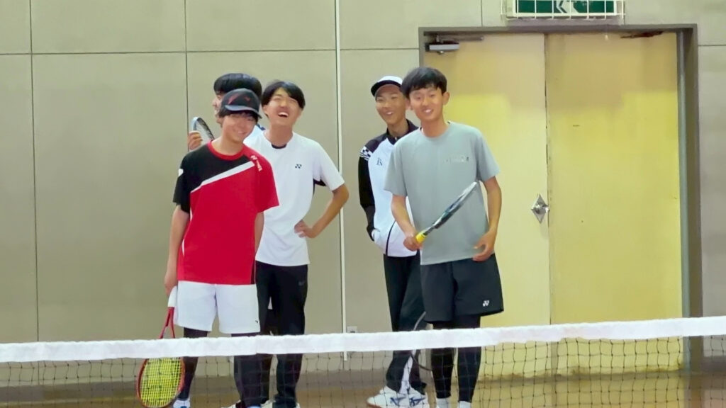 ソフトテニス部体づくり合宿①