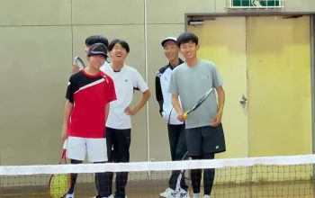 ソフトテニス部体づくり合宿①