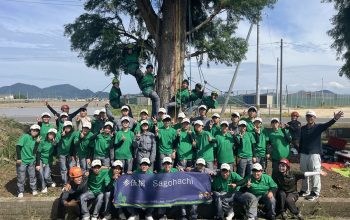 造園デザイン科1年生ツリークライミングにチャレンジ！