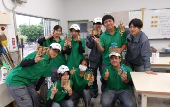 【造園デザイン科３年】井戸ぶた作りに挑戦！