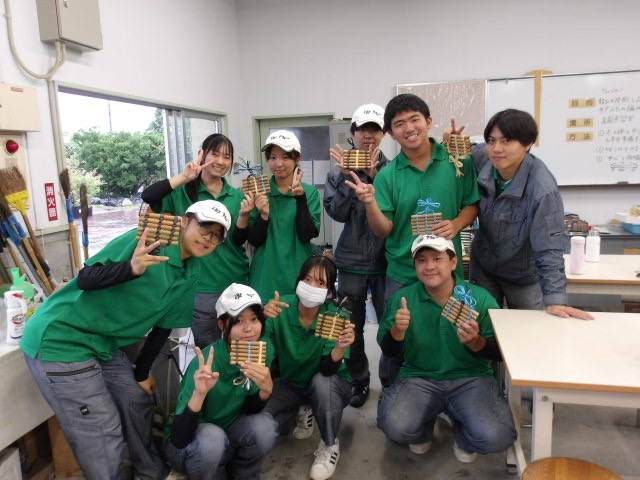 【造園デザイン科３年】井戸ぶた作りに挑戦！
